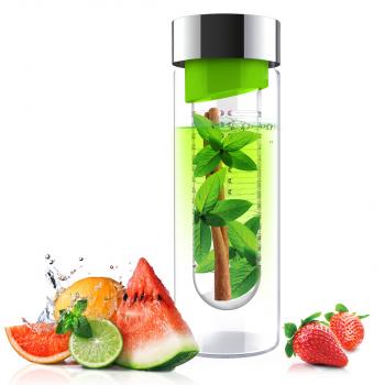 1 679 р. Бутылка FLAVOUR IT, 480 мл, серебряный зеленый ASOBU swg11.04-16-green  с доставкой в г. Вологда. Увеличить фотографию 4