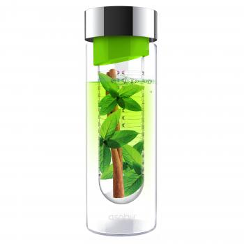 1 679 р. Бутылка FLAVOUR IT, 480 мл, серебряный зеленый ASOBU swg11.04-16-green  с доставкой в г. Вологда. Увеличить фотографию 1