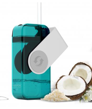 1 189 р. Бутылка JUICY DRINK, 290 мл, бирюзабелый ASOBU jb300.01-white  с доставкой в г. Вологда. Увеличить фотографию 3