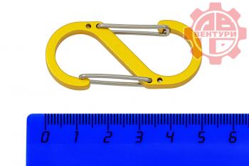 60 р. Карабин s-образный 50мм (yellow) CORD crd.s.50.y  с доставкой в г. Вологда. Увеличить фотографию 2