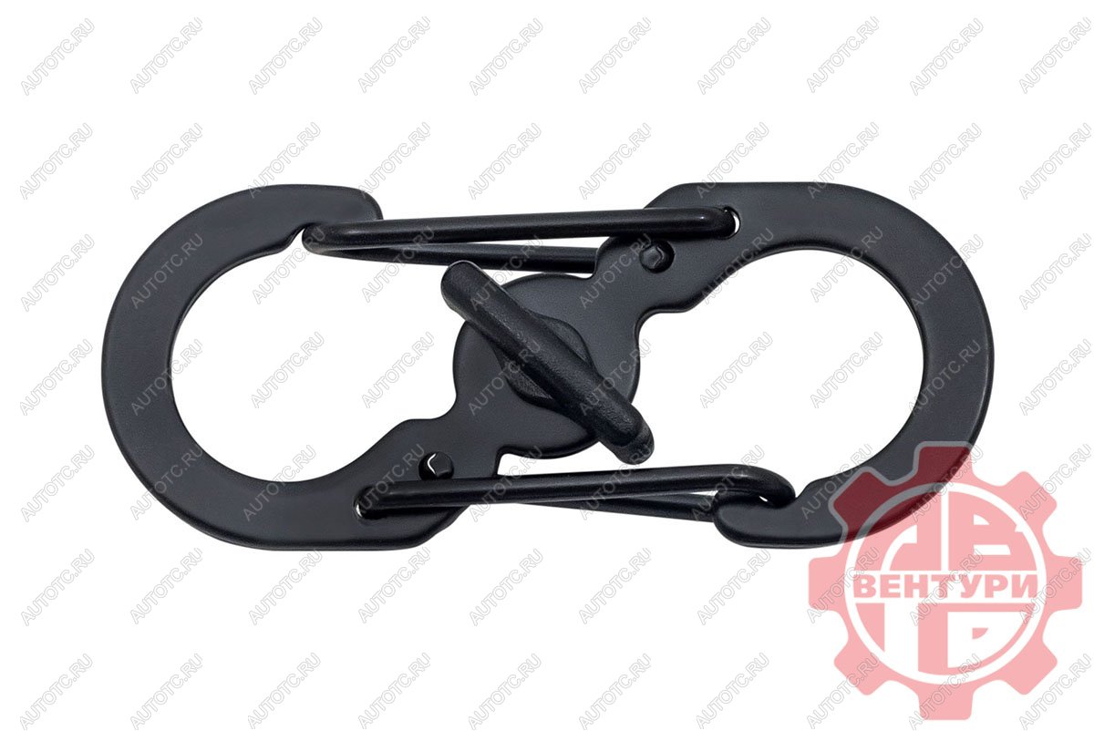 80 р. Карабин s-образный с блокировкой 36мм (black) CORD crd.s.b.36.b  с доставкой в г. Вологда