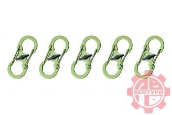 80 р. Карабин s-образный с блокировкой 36мм (green) CORD crd.s.b.36.gr  с доставкой в г. Вологда. Увеличить фотографию 3
