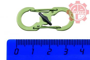 80 р. Карабин s-образный с блокировкой 36мм (green) CORD crd.s.b.36.gr  с доставкой в г. Вологда. Увеличить фотографию 2