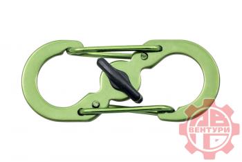 80 р. Карабин s-образный с блокировкой 36мм (green) CORD crd.s.b.36.gr  с доставкой в г. Вологда. Увеличить фотографию 1