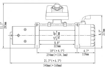 58 229 р. Лебёдка автомобильная электрическая 12V Runva 8000 lbs 3629 кг RUNVA ewx8000s  с доставкой в г. Вологда. Увеличить фотографию 2