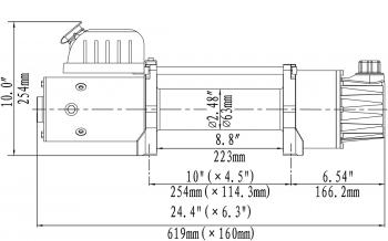 54 939 р. Лебёдка электрическая двухскоростная 12V Runva 10000 lbs 4500 кг RUNVA ewd10000u  с доставкой в г. Вологда. Увеличить фотографию 4