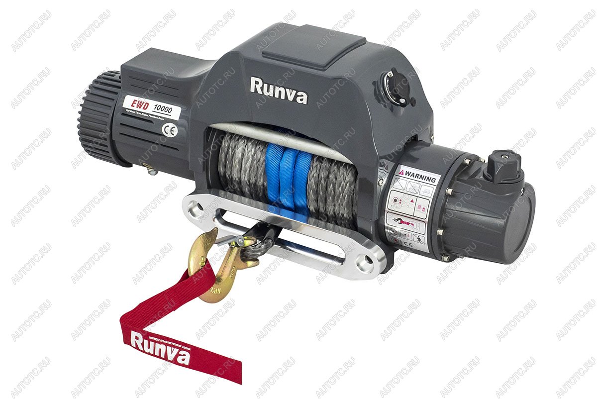 96 739 р. Лебёдка электрическая двухскоростная 12V Runva 10000 lbs 4500 кг (синтетический трос) RUNVA ewd10000sr  с доставкой в г. Вологда