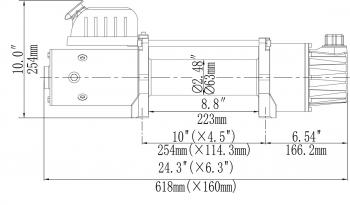 63 229 р. Лебёдка электрическая двухскоростная 12V Runva 8000 lbs 3629 кг RUNVA ewd8000u  с доставкой в г. Вологда. Увеличить фотографию 2