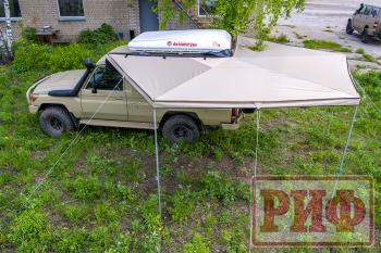 33 649 р. Маркиза автомобильная РИФ комбинированная (прямоугольная с веерной частью) 2,5 х2.5 м (левая) РИФ rifavf072525601  с доставкой в г. Вологда. Увеличить фотографию 2