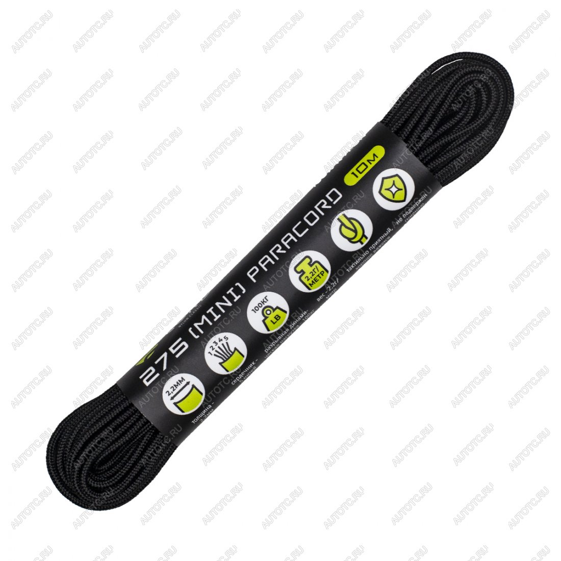329 р. Паракорд 275 (мини) CORD nylon 10м (black) CORD 275.n10.b  с доставкой в г. Вологда
