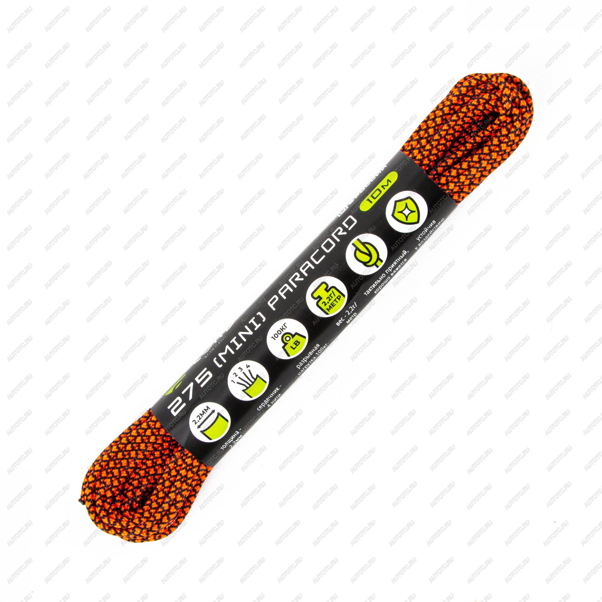 329 р. Паракорд 275 (мини) CORD nylon 10м (neon orange snake) CORD 275.n10.n.or.sn  с доставкой в г. Вологда