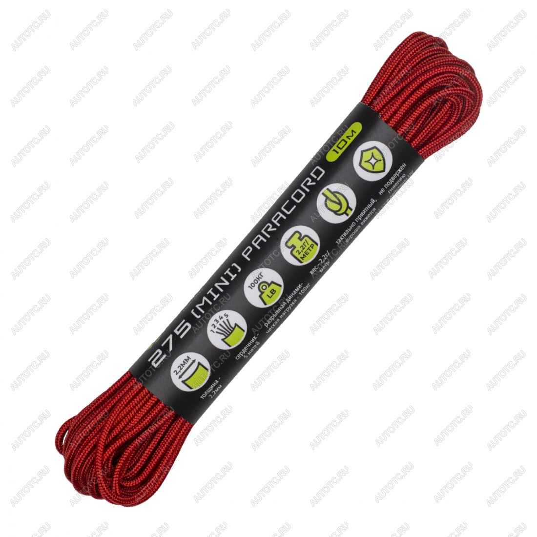 329 р. Паракорд 275 (мини) CORD nylon 10м (red) CORD 275.n10.r  с доставкой в г. Вологда