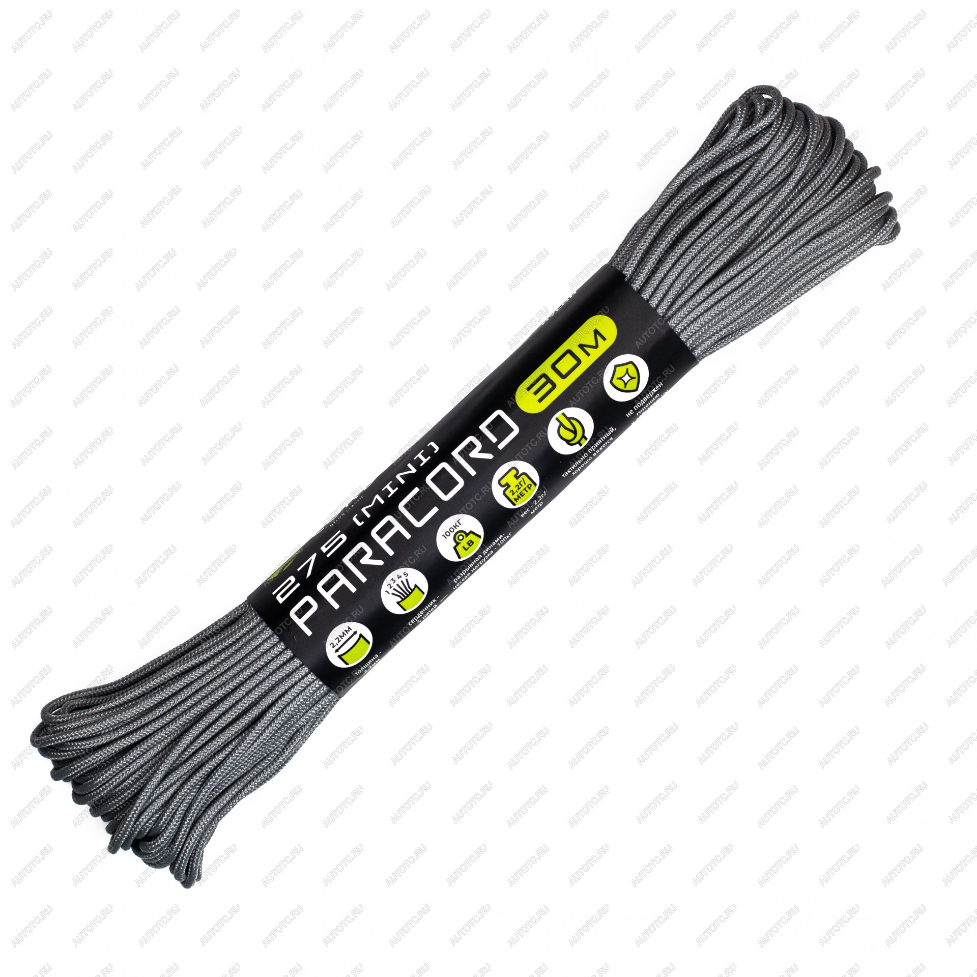 889 р. Паракорд 275 (мини) CORD nylon 30м (steel gray) CORD 275.n30.st.g  с доставкой в г. Вологда