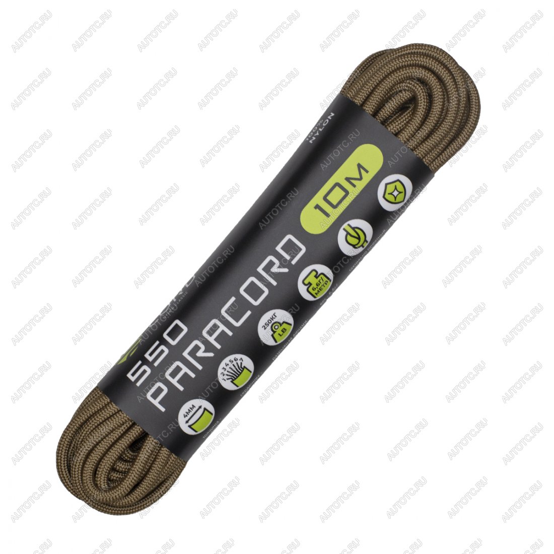 260 р. Паракорд 550 CORD nylon 10м (coyote) CORD 550.n10.cyt  с доставкой в г. Вологда