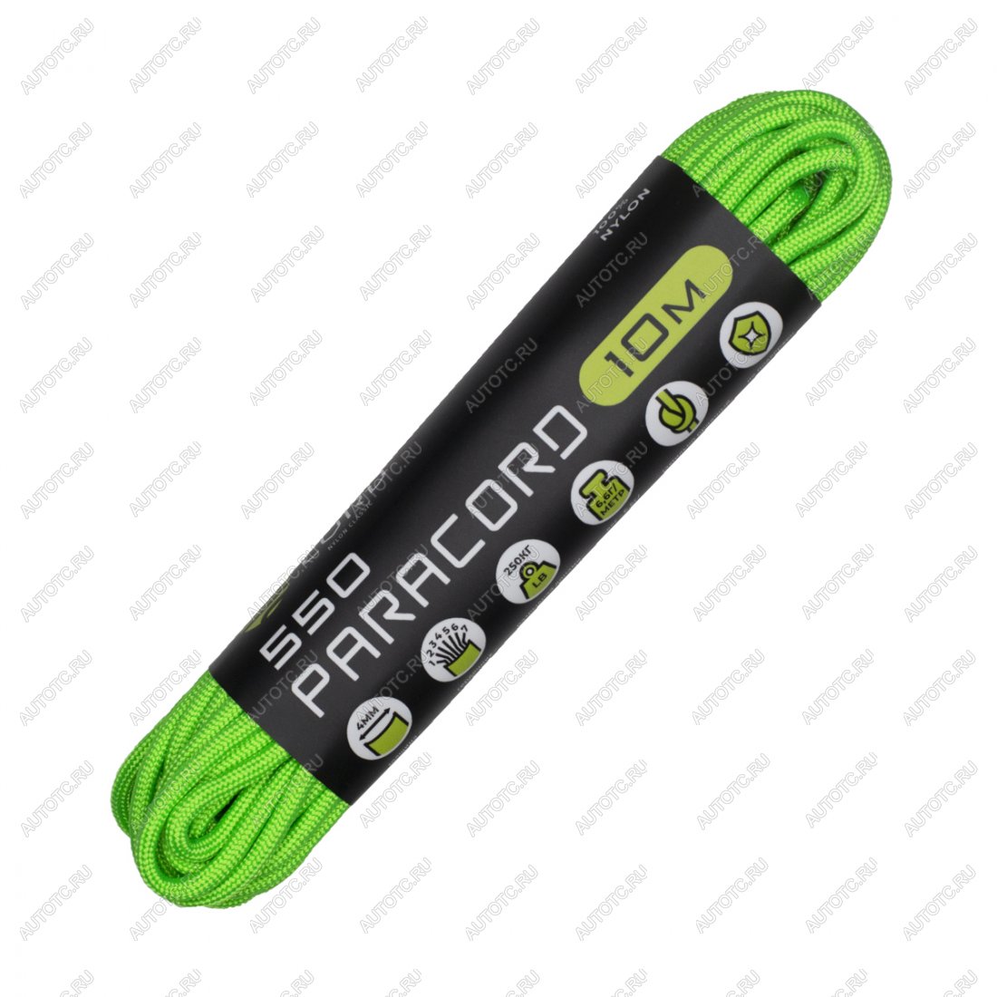 220 р. Паракорд 550 CORD nylon 10м (neon green) CORD 550.n10.n.gr  с доставкой в г. Вологда