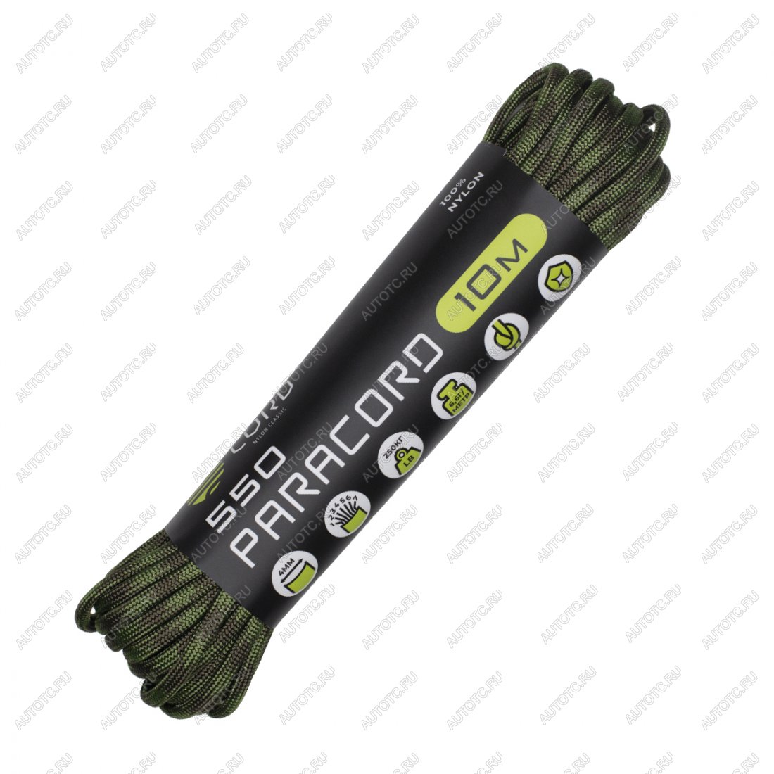 220 р. Паракорд 550 CORD nylon 10м (O.D. moss) CORD 550.n10.o.d.m  с доставкой в г. Вологда