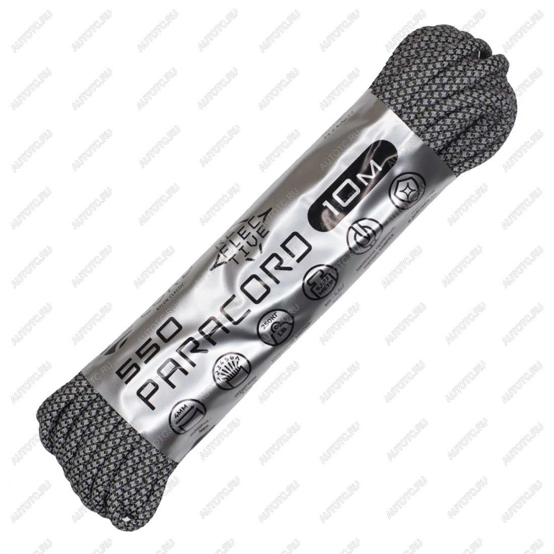 539 р. Паракорд 550 CORD nylon 10м SuperReflective (black snake) CORD 550.n10.lm.b.snk  с доставкой в г. Вологда
