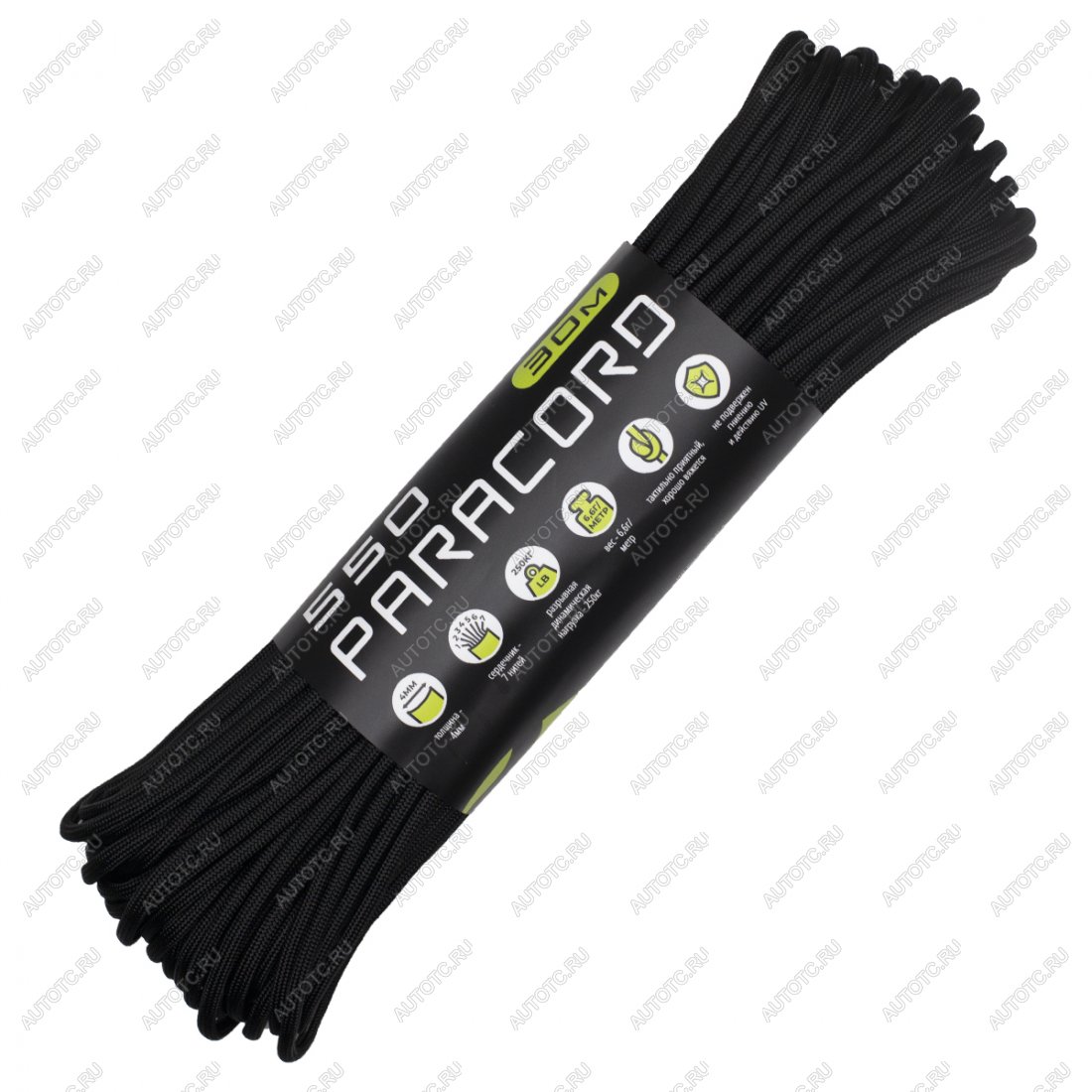 679 р. Паракорд 550 CORD nylon 30м (black) CORD 550.n30.b  с доставкой в г. Вологда