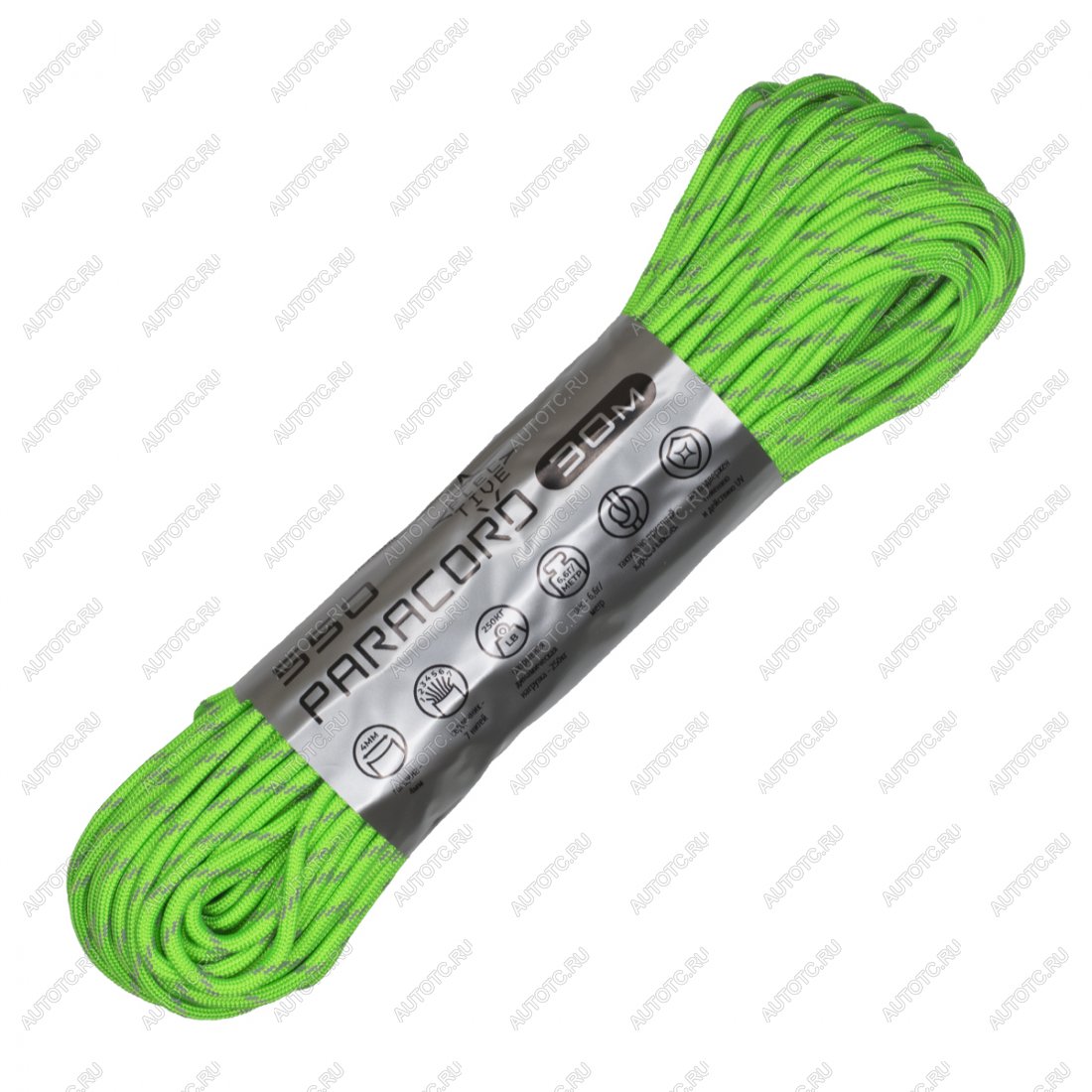 829 р. Паракорд 550 CORD nylon 30м световозвращающий (neon green) CORD 550.n30.lm.n.gr  с доставкой в г. Вологда