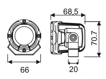 13 659 р. Светодиодная лазерная фара дальнего света РИФ 10W LED РИФ sm-2010l-rda  с доставкой в г. Вологда. Увеличить фотографию 9