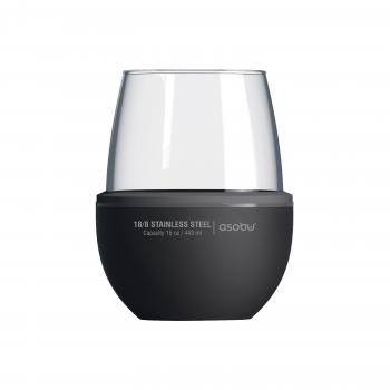 2 159 р. Термобокал для вина WINE KUZIE 440 мл, черный ASOBU stl24.06-black  с доставкой в г. Вологда. Увеличить фотографию 1
