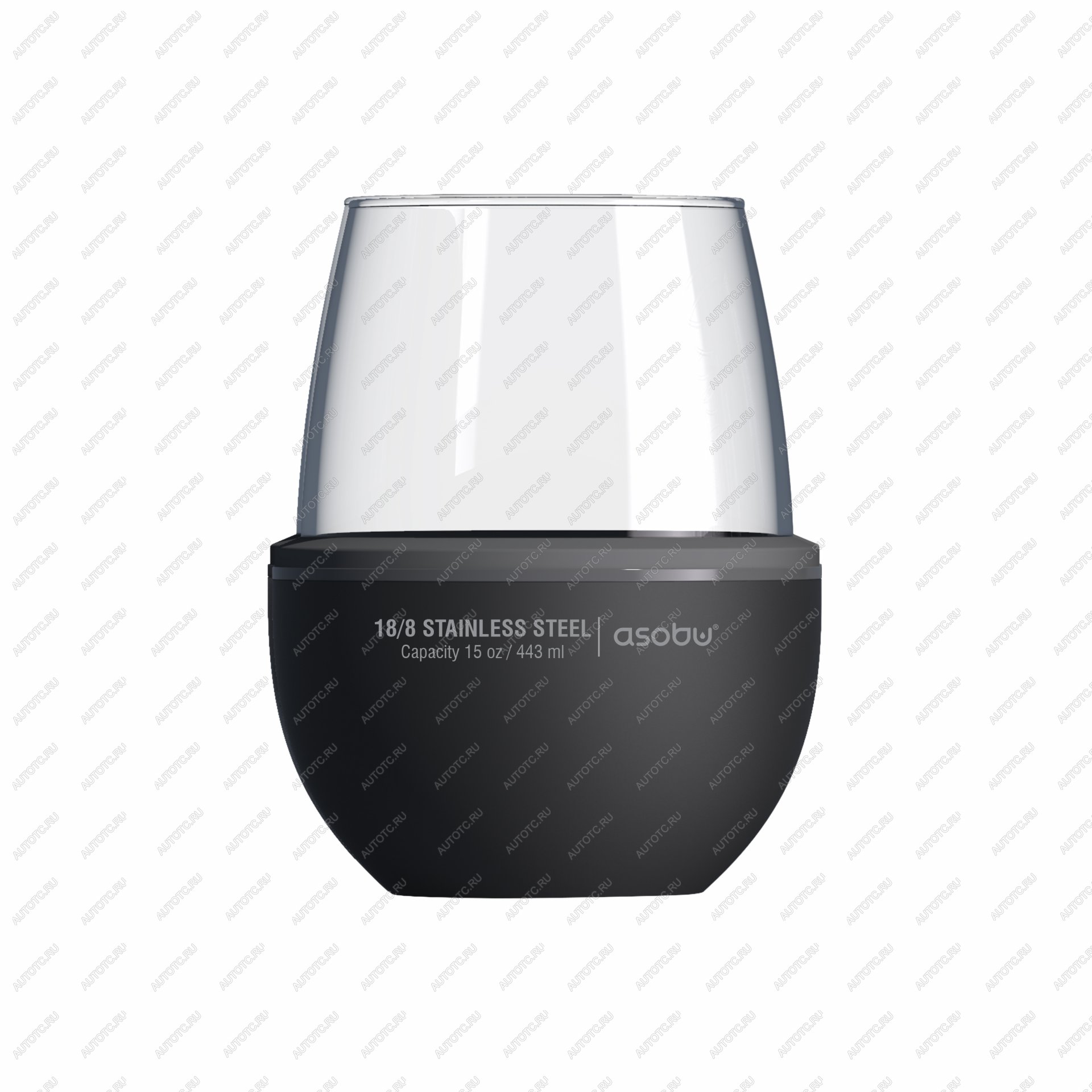 2 159 р. Термобокал для вина WINE KUZIE 440 мл, черный ASOBU stl24.06-black  с доставкой в г. Вологда