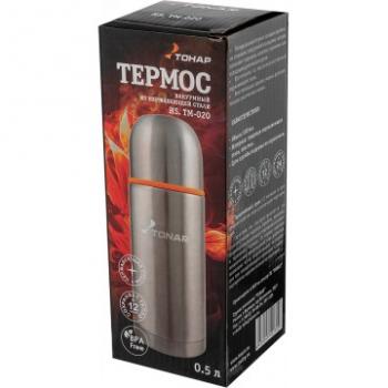 1 299 р. Термос ТОНАР 500 мл. цвет - стальной (дополнительная чашка) ТОНАР hs.tm-020  с доставкой в г. Вологда. Увеличить фотографию 2
