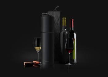 6 799 р. Термофутляр для вина VIN BLANC, черный ASOBU vpb1.06-black  с доставкой в г. Вологда. Увеличить фотографию 7