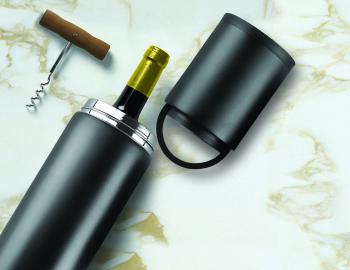 6 799 р. Термофутляр для вина VIN BLANC, черный ASOBU vpb1.06-black  с доставкой в г. Вологда. Увеличить фотографию 3