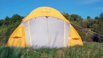 56 999 р. Шатер автомат Maverick Cosmos Thermal - под отопление (желто-серый) Maverick Tent m-t-yg-010  с доставкой в г. Вологда. Увеличить фотографию 12