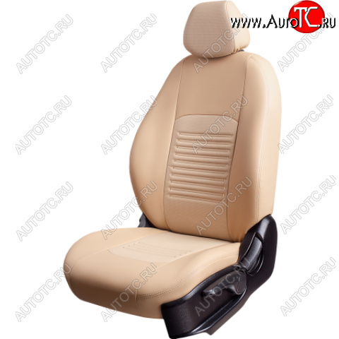 7 399 р. Комплект чехлов для сидений, (РЗСиС 60/40 Илана+Орегон) ТУРИН Lord Autofashion Chevrolet Niva 2123 дорестайлинг (2002-2008) (бежевый, вставка бежевая, строчка бежевая)  с доставкой в г. Вологда