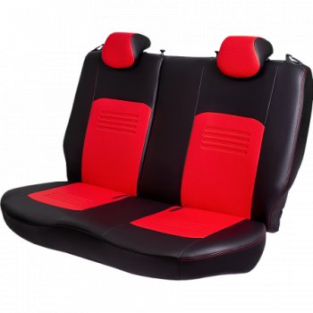 8 999 р. Комплект чехлов для сидений, (РЗСиС 60/40 Илана+Орегон) ТУРИН Lord Autofashion Chevrolet Niva 2123 дорестайлинг (2002-2008) (черный, вставка красная, строчка красная)  с доставкой в г. Вологда. Увеличить фотографию 2