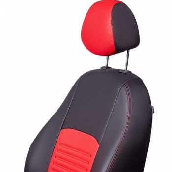 8 999 р. Комплект чехлов для сидений, (РЗСиС 60/40 Илана+Орегон) ТУРИН Lord Autofashion Chevrolet Niva 2123 дорестайлинг (2002-2008) (черный, вставка красная, строчка красная)  с доставкой в г. Вологда. Увеличить фотографию 5
