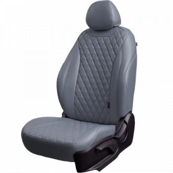  Комплект чехлов для сидений (РЗС 60/40+подл. 3Г Орегон) БАЙРОН Lord Autofashion Haval F7 (2018-2022)  дорестайлинг (серый, вставка серая, строчка темно-серая)