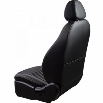 5 349 р. Комплект чехлов для сидений (РЗС 40/60 3Г Илана+Орегон) ТУРИН-3 Lord Autofashion Hyundai Getz TB хэтчбэк 5 дв. рестайлинг (2005-2010) (черный, вставка черная, строчка бежевая)  с доставкой в г. Вологда. Увеличить фотографию 7
