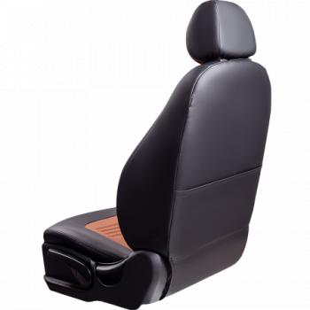9 449 р. Комплект чехлов для сидений (РЗСиС 40/60 3Г Илана+Орегон) ТУРИН Lord Autofashion KIA Ceed 1 ED рестайлинг, хэтчбэк 5 дв. (2010-2012) (черный, вставка коричневая/бежевая, строчка черная)  с доставкой в г. Вологда. Увеличить фотографию 2