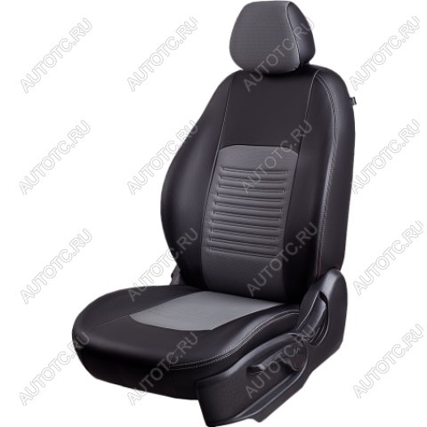 6 799 р.  Комплект чехлов для сидений (РЗС 40/60 3П Илана+Орегон) ТУРИН Lord Autofashion  KIA Cerato  1 LD (2004-2007) хэтчбэк (черный, вставка серая, строчка серая)  с доставкой в г. Вологда