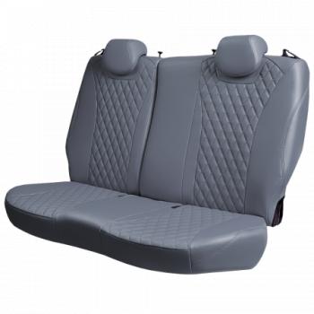13 949 р.  Комплект чехлов для сидений (РЗС 60/40 2Г Орегон) БАЙРОН Lord Autofashion  KIA Rio  3 QB (2011-2017) дорестайлинг седан, рестайлинг седан (серый, вставка серая, строчка темно-серая)  с доставкой в г. Вологда. Увеличить фотографию 3