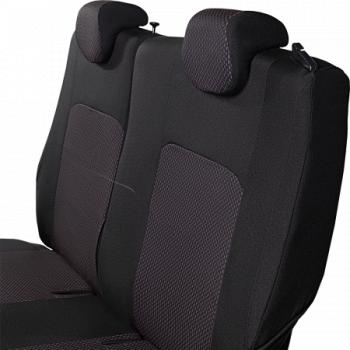 3 699 р. Комплект чехлов для сидений (РЗС 60/40 2Г жаккард) СТАНДАРТ Lord Autofashion KIA Rio 3 QB дорестайлинг седан (2011-2015) (черный, вставка Сеул красный, строчка черная)  с доставкой в г. Вологда. Увеличить фотографию 7