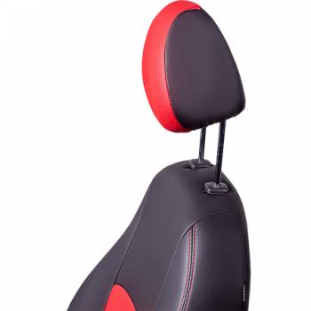 6 799 р. Комплект чехлов для сидений (РЗС 60/40 3Г Илана+Орегон) ТУРИН СТ Lord Autofashion Opel Mokka  дорестайлинг (2012-2016) (черный, вставка красная, строчка красная)  с доставкой в г. Вологда. Увеличить фотографию 4