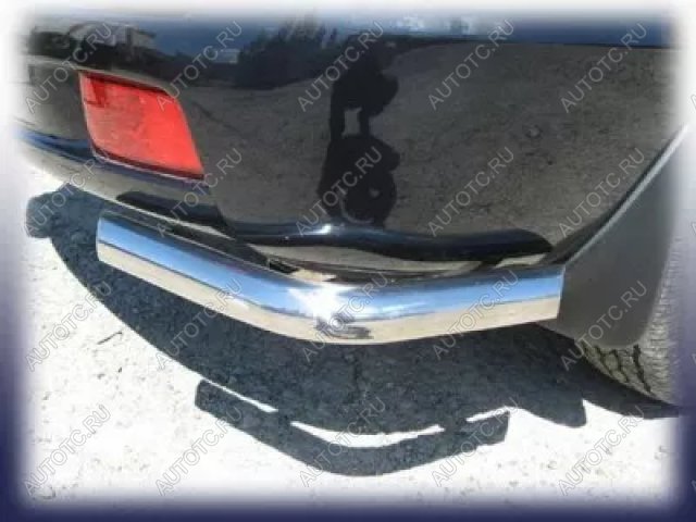 7 349 р. Защита заднего бампера уголки d57 Slitkoff Hyundai Tucson JM (2004-2010) (нержавейка полированная)  с доставкой в г. Вологда