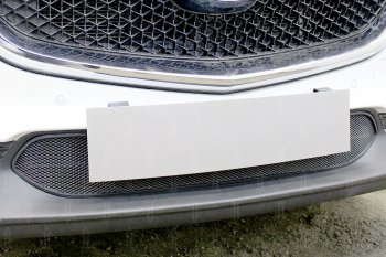 3 079 р. Защитная сетка в бампер (низ, ячейка 3х7 мм) Alfeco Стандарт  Mazda CX-5  KF (2016-2025) (Чёрная)  с доставкой в г. Вологда. Увеличить фотографию 3