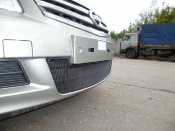 2 999 р. Защитная сетка в бампер (низ, ячейка 3х7 мм) Стрелка11 Стандарт  Nissan Almera  G15 (2012-2019) седан (Чёрная)  с доставкой в г. Вологда. Увеличить фотографию 2