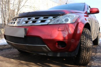 3 099 р. Защитная сетка в бампер (низ, ячейка 3х7 мм) Стрелка11 Стандарт  Nissan Murano  1 Z50 (2002-2009) (Чёрная)  с доставкой в г. Вологда. Увеличить фотографию 3