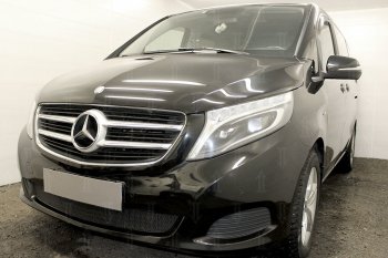 4 199 р. Защитная сетка в бампер (низ, ячейка 4х10 мм) Alfeco Премиум  Mercedes-Benz Vito  W447 (2015-2020) дорестайлинг (Чёрная)  с доставкой в г. Вологда. Увеличить фотографию 3
