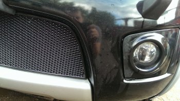 4 099 р. Защитная сетка в бампер (низ, ячейка 4х10 мм) Alfeco Премиум Mitsubishi L200 4  дорестайлинг (2006-2014)  с доставкой в г. Вологда. Увеличить фотографию 4