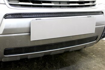 3 899 р. Защитная сетка в бампер (низ, ячейка 4х10 мм) Стрелка11 Премиум Subaru Forester SH (2008-2013) (Чёрная)  с доставкой в г. Вологда. Увеличить фотографию 3