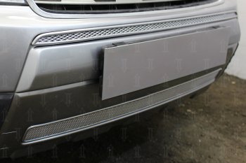4 099 р. Защитная сетка в бампер (низ, ячейка 4х10 мм) Стрелка11 Премиум Subaru Forester SH (2008-2013) (Хром)  с доставкой в г. Вологда. Увеличить фотографию 3