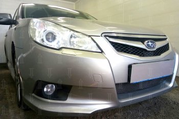 4 099 р. Защитная сетка в бампер (низ, ячейка 4х10 мм) Стрелка11 Премиум Subaru Legacy BM/B14 дорестайлинг седан (2009-2013) (Чёрная)  с доставкой в г. Вологда. Увеличить фотографию 2