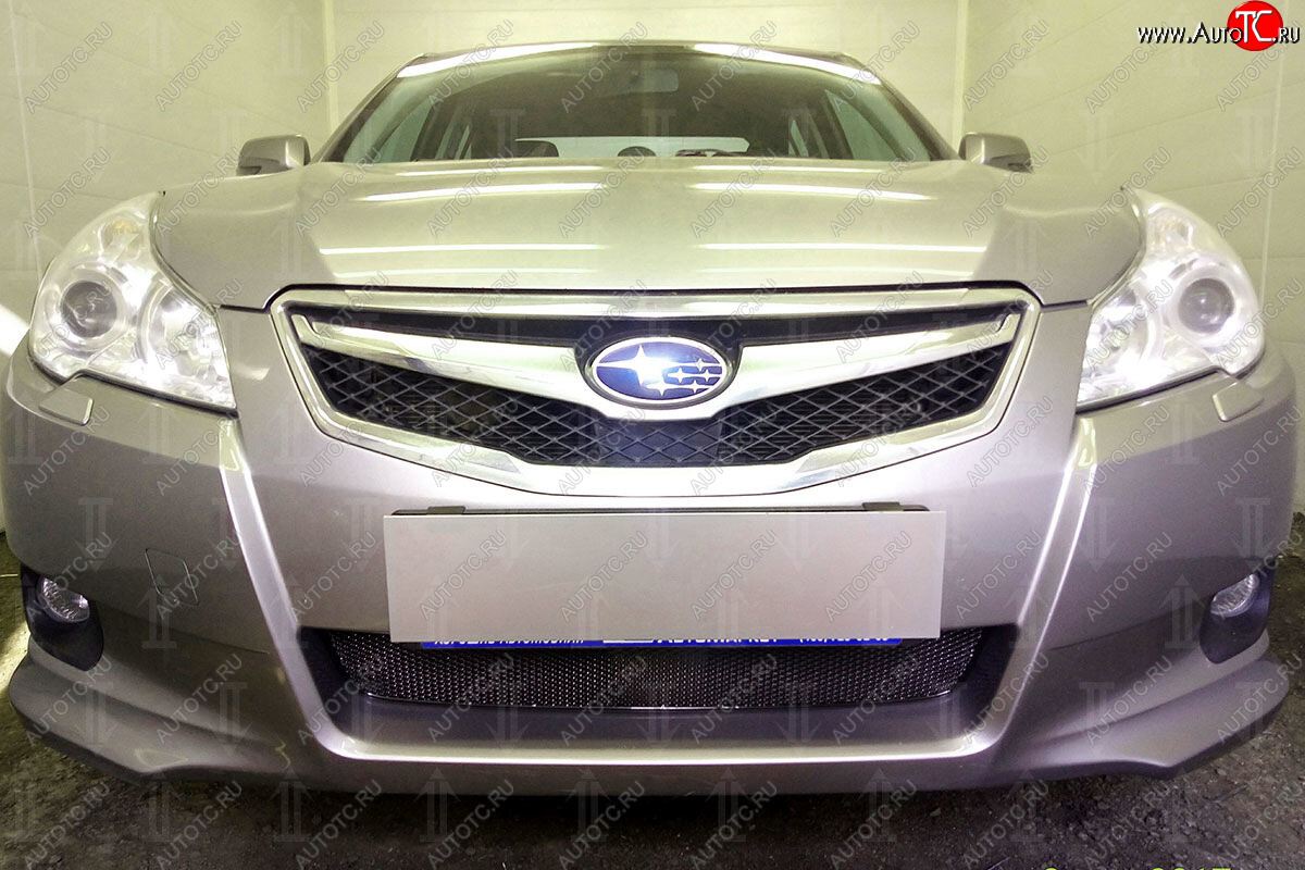 4 099 р. Защитная сетка в бампер (низ, ячейка 4х10 мм) Стрелка11 Премиум Subaru Legacy BM/B14 дорестайлинг седан (2009-2013) (Чёрная)  с доставкой в г. Вологда